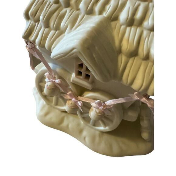 Dept 56 Snow Bunnies My Woodland Wagon Parked in Robins Nest Thicket in Box - Picture 7 of 11